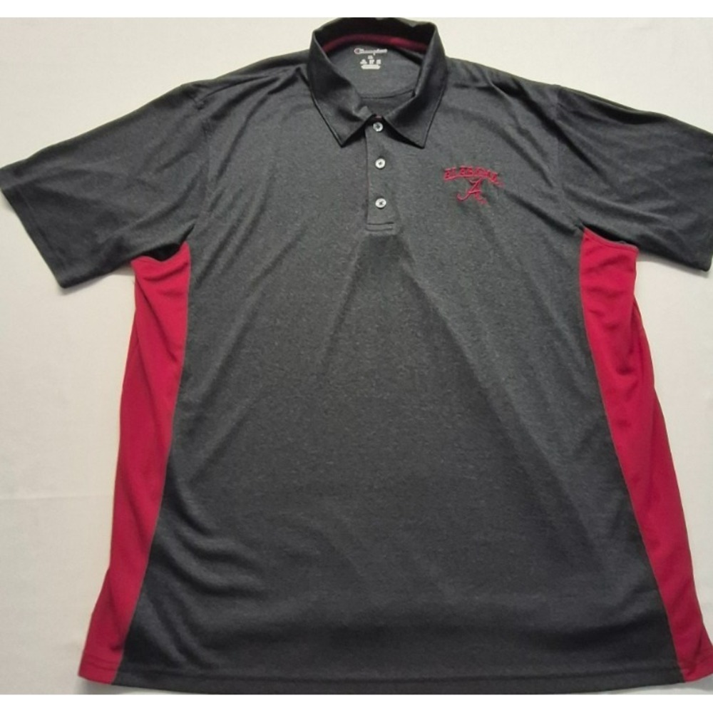 Alabama Crimson Tide men's dark gray/maroon game day polo school logo‎ sz. XL